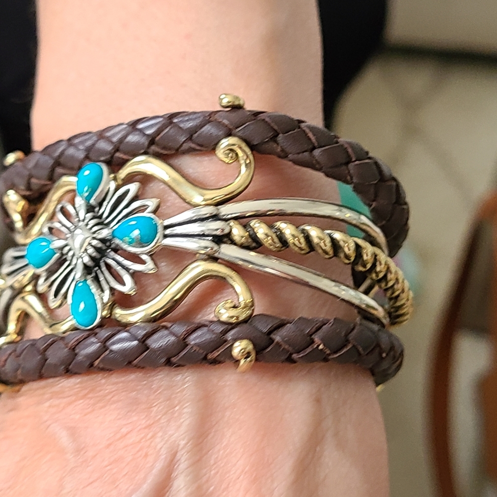 Carolyn pollock turquoise sterling cuff